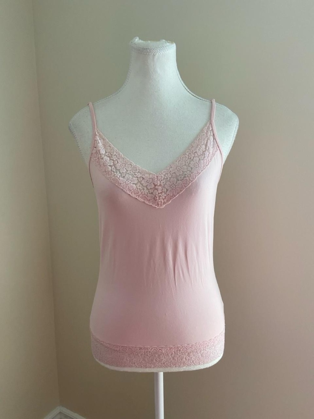 cleo Pale Pink Lace-Trim Camisole